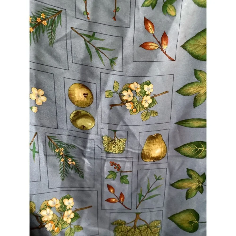 Echo vintage women’s 100% silk floral and fruit square scarf 26 x 26